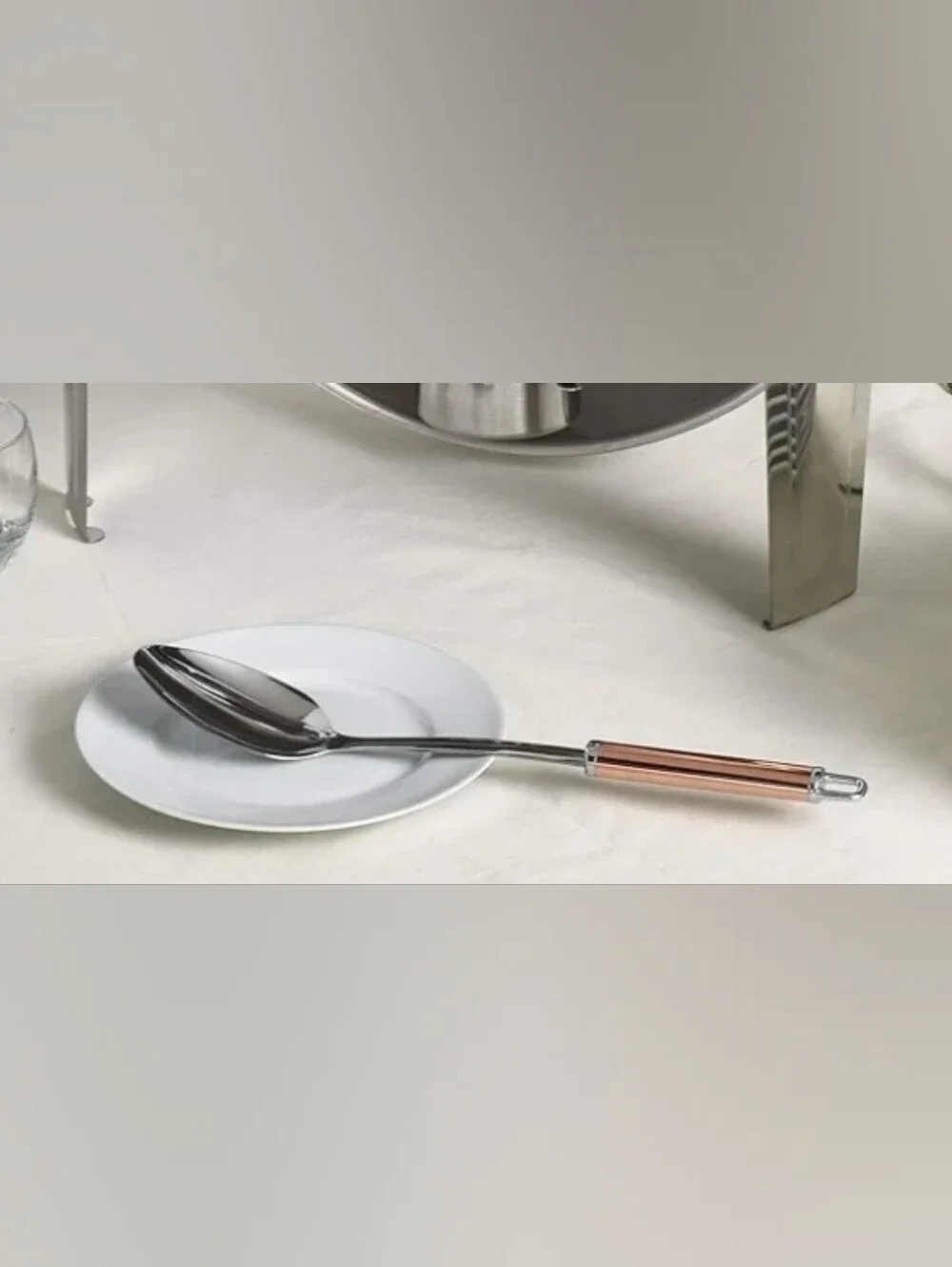 (Ew)Crofton Rose Gold Handle Stainless Steel Serving Spoon